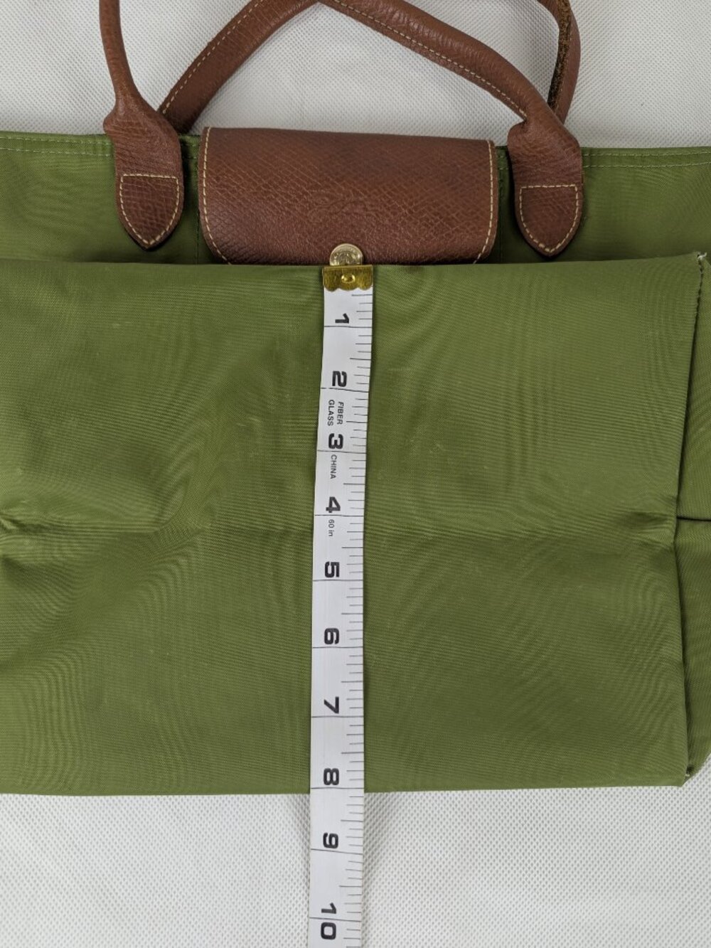 Longchamp Le Pliage Nylon Tote Bag Green – Used – Authentic – Ships Now - Picture 14 of 15